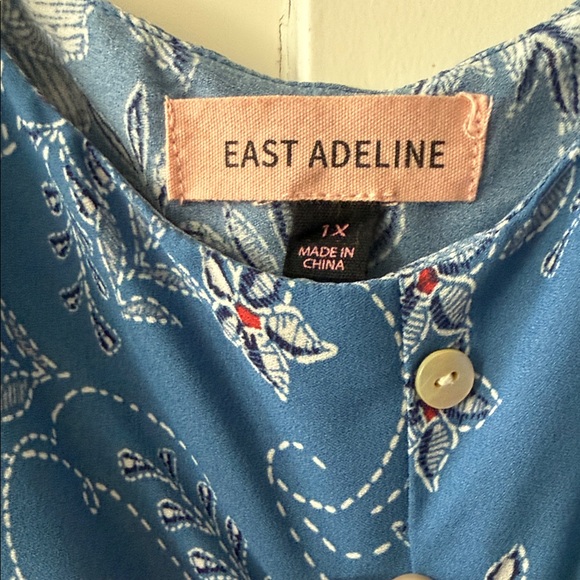 Blue Floral Button-Front Cami - Picture 2 of 5